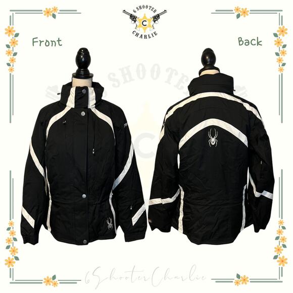 Spyder Black and White Ski Jacket - Picture 1 of 10
